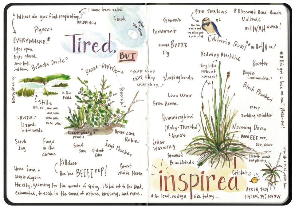 Tired but inspired: how I find inspiration (and what I do when I get a case of the blank page blank-outs)